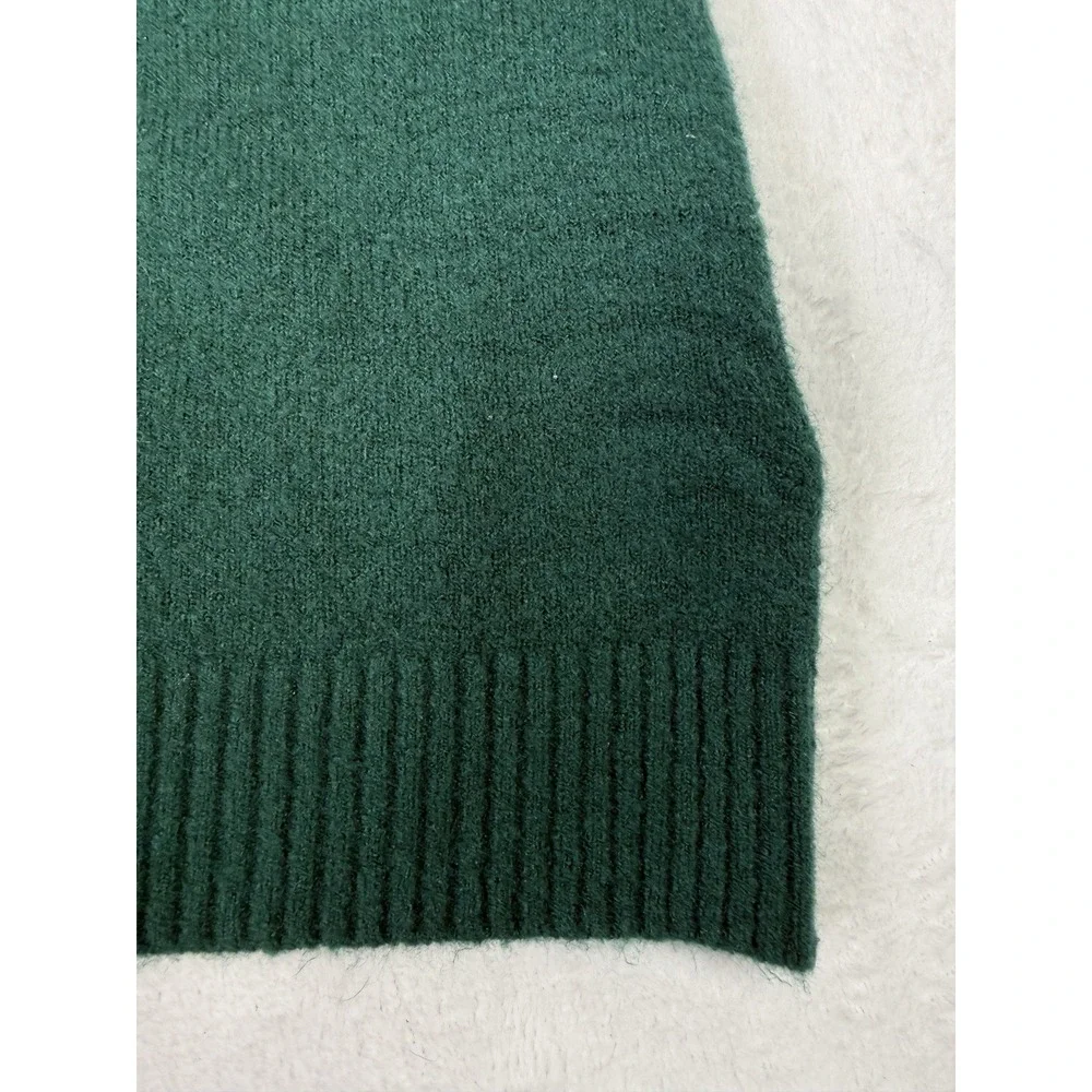 J.Crew Sweater Dress Womens Small Green Extra-Soft Mock Neck Knit BU755 NWT